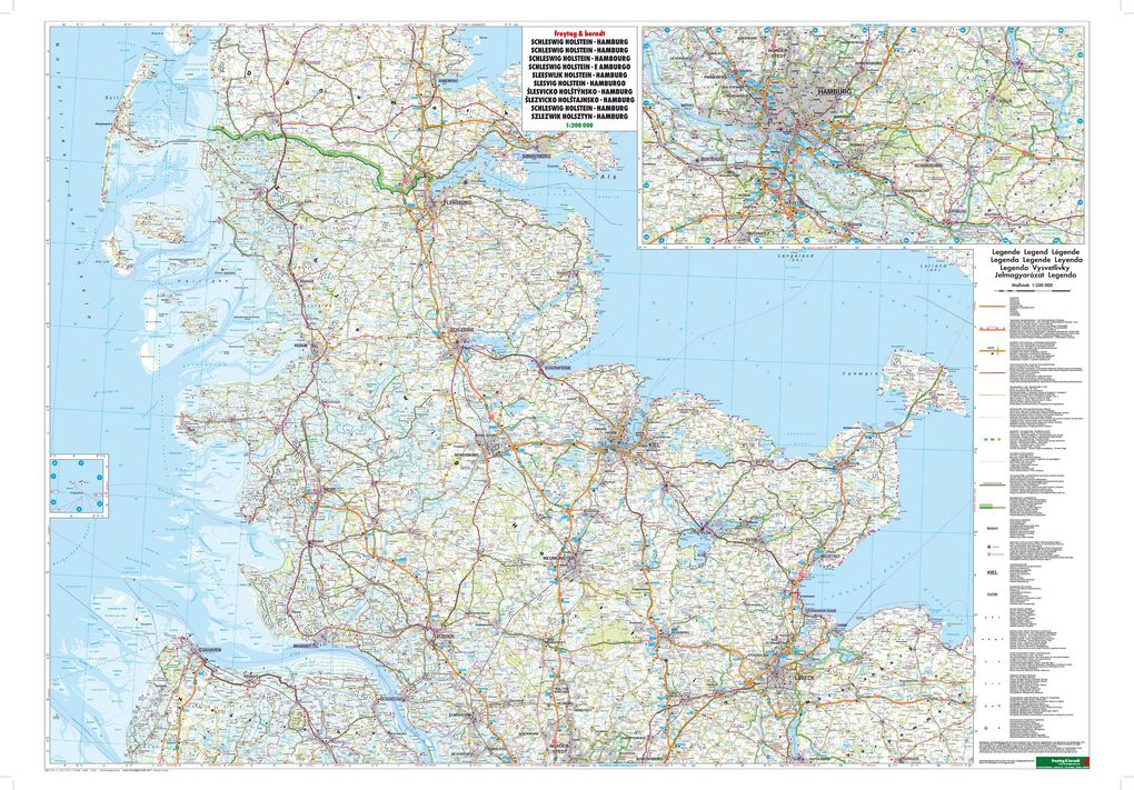 Weitere Ansicht: Deutschland 12 Schleswig-Holstein, Hamburg 1 : 200 000