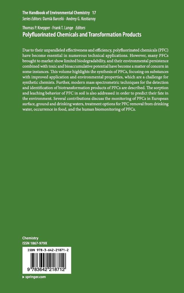 Weitere Ansicht: Polyfluorinated Chemicals and Transformation Products