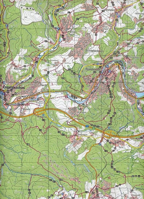 Weitere Ansicht: NRW-Wanderkarte 31. Oberbergisches Talsperrenland 1 : 25.000 | Geobasisdaten: Land NRW