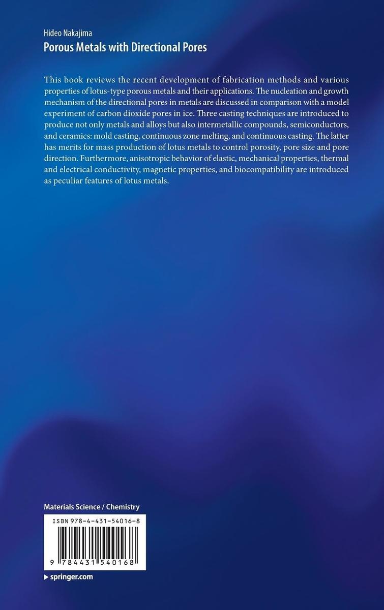 Weitere Ansicht: Porous Metals with Directional Pores | Hideo Nakajima
