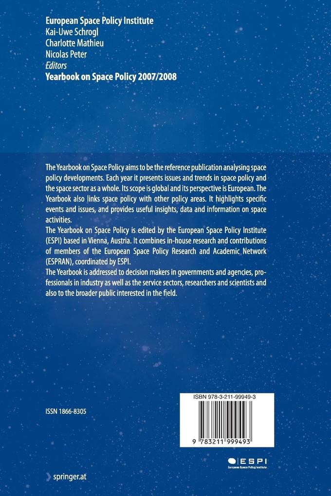 Weitere Ansicht: Yearbook on Space Policy 2007/2008