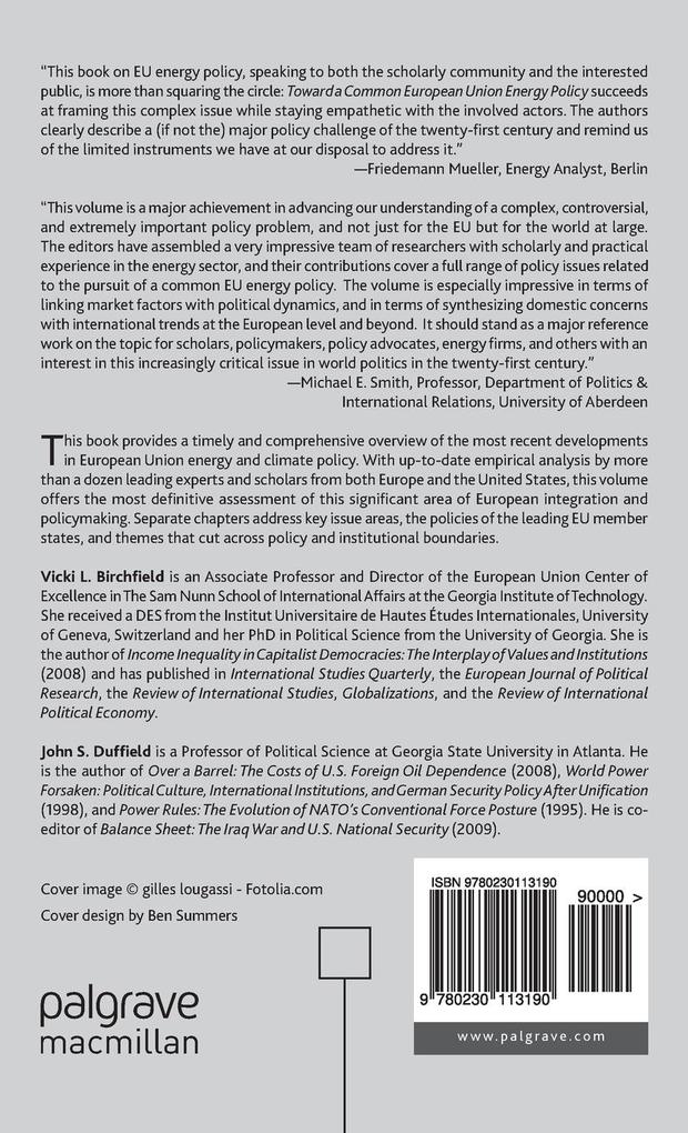 Weitere Ansicht: Toward a Common European Union Energy Policy