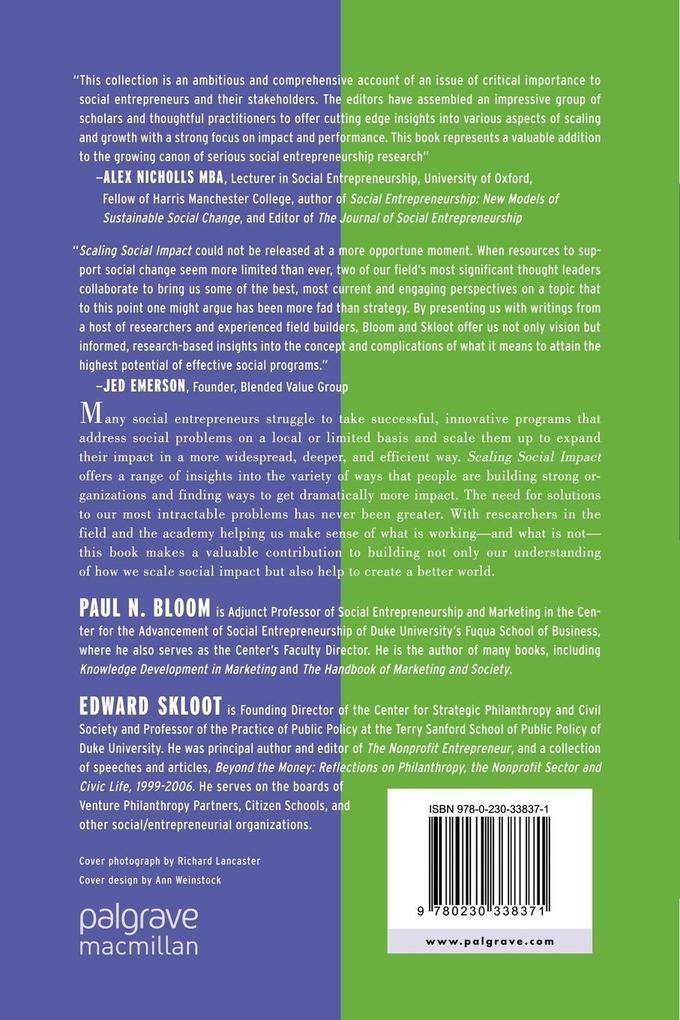 Weitere Ansicht: Scaling Social Impact | P. Bloom, E. Skloot, Paul Bloom