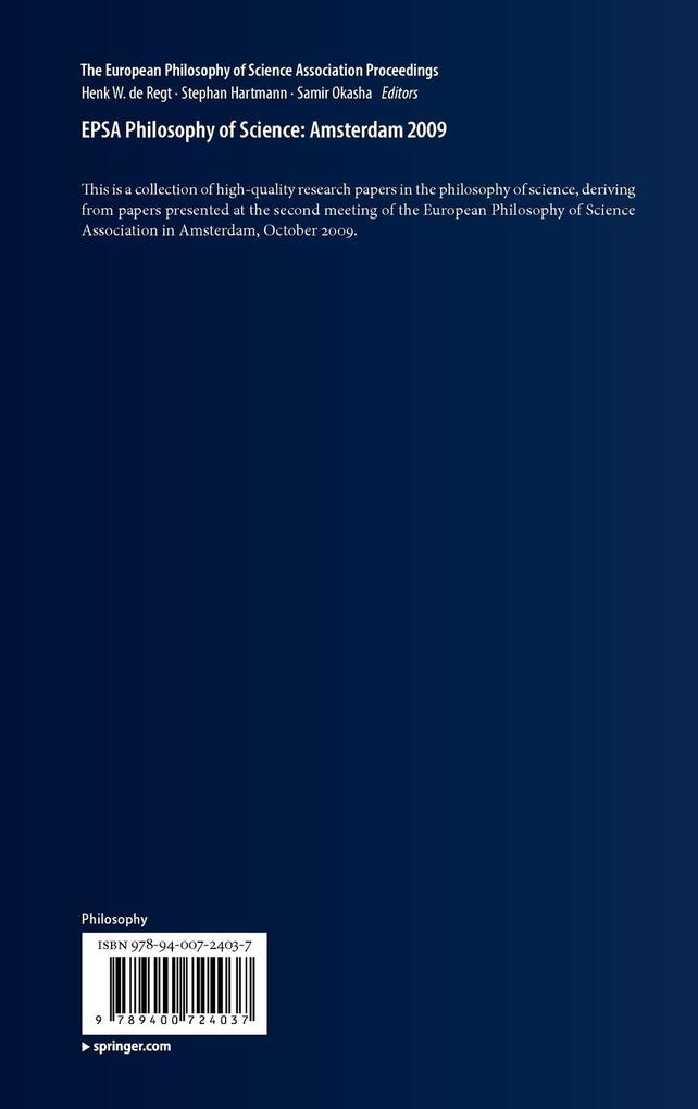 Weitere Ansicht: EPSA Philosophy of Science: Amsterdam 2009