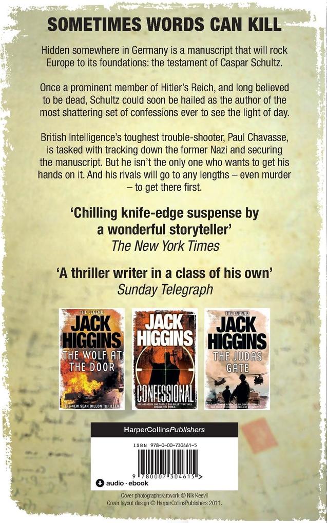 Weitere Ansicht: The Testament of Caspar Schultz | Jack Higgins