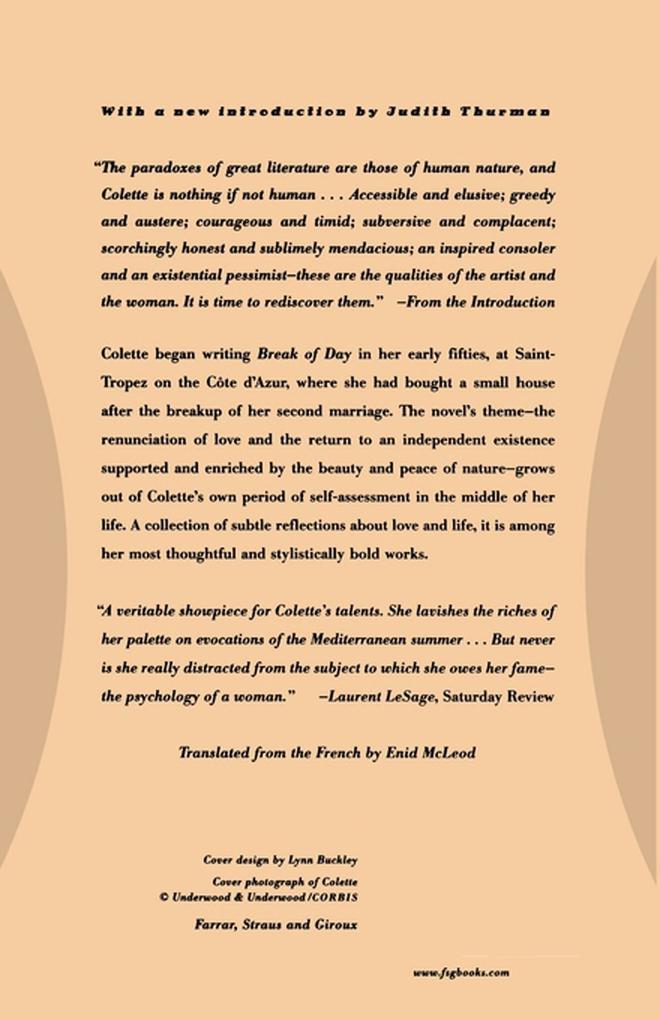 Weitere Ansicht: Break of Day | Colette, Sidonie-Gabrielle Colette