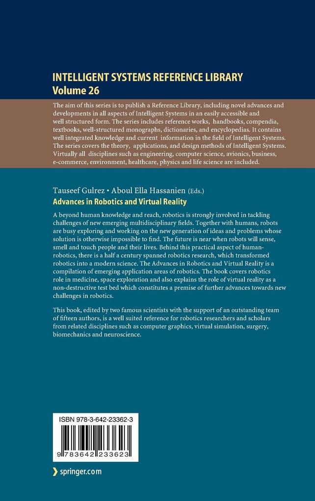Weitere Ansicht: Advances in Robotics and Virtual Reality