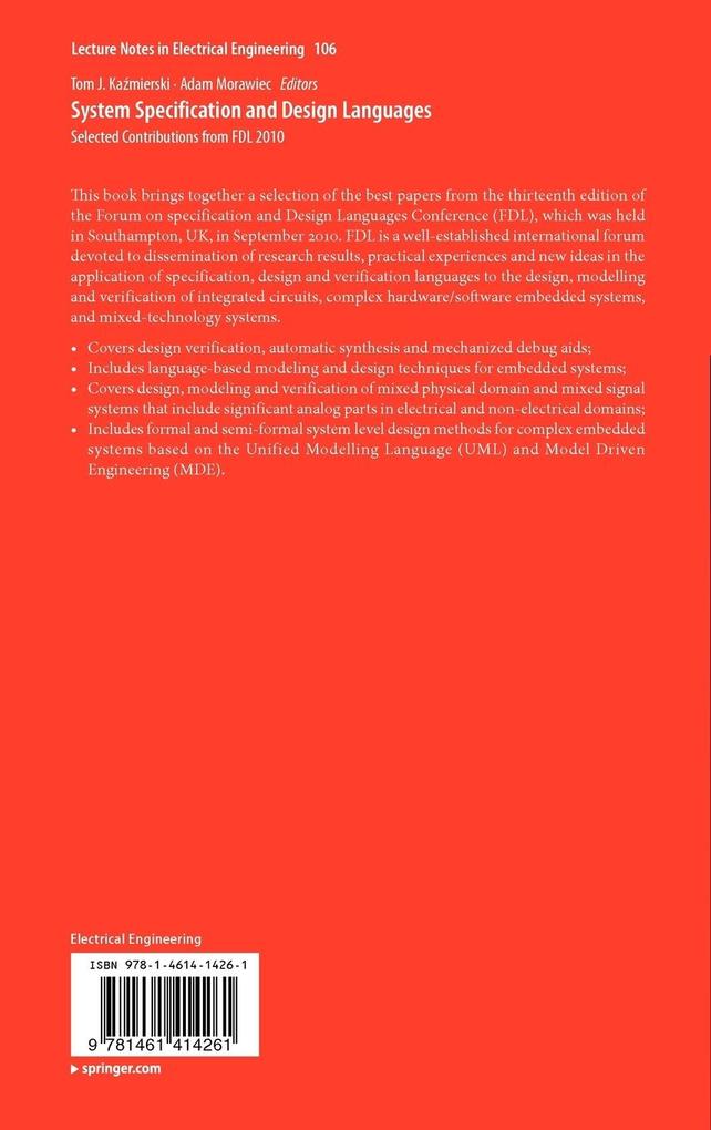 Weitere Ansicht: System Specification and Design Languages