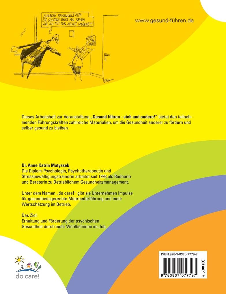Weitere Ansicht: Gesund führen - Das Arbeitsheft zur Veranstaltung | Anne Katrin Matyssek