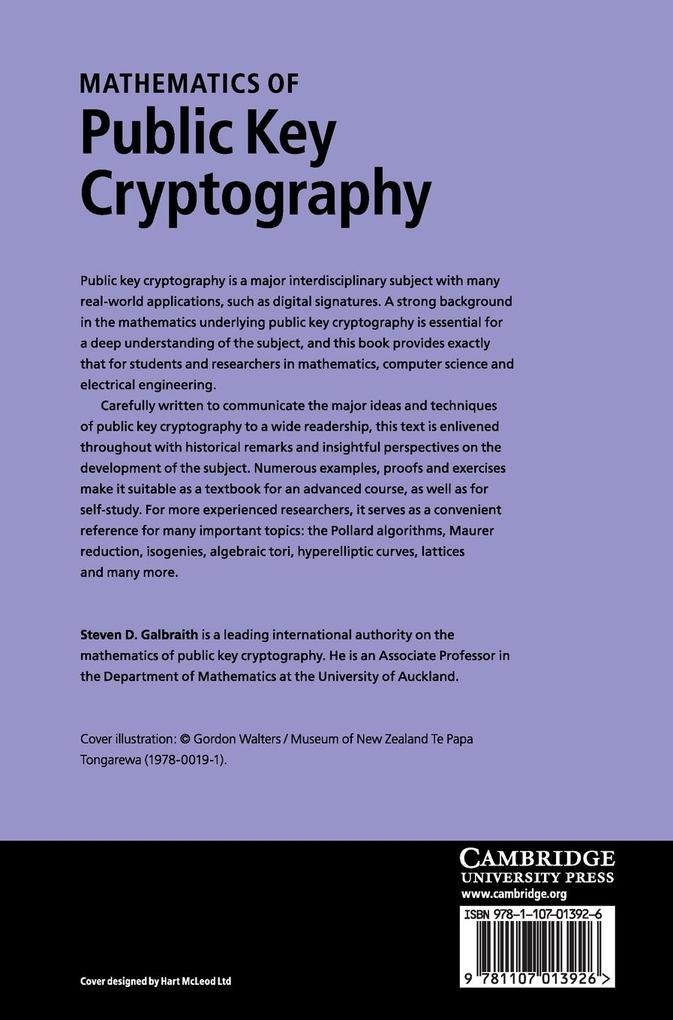 Weitere Ansicht: Mathematics of Public Key Cryptography | Steven. D Galbraith