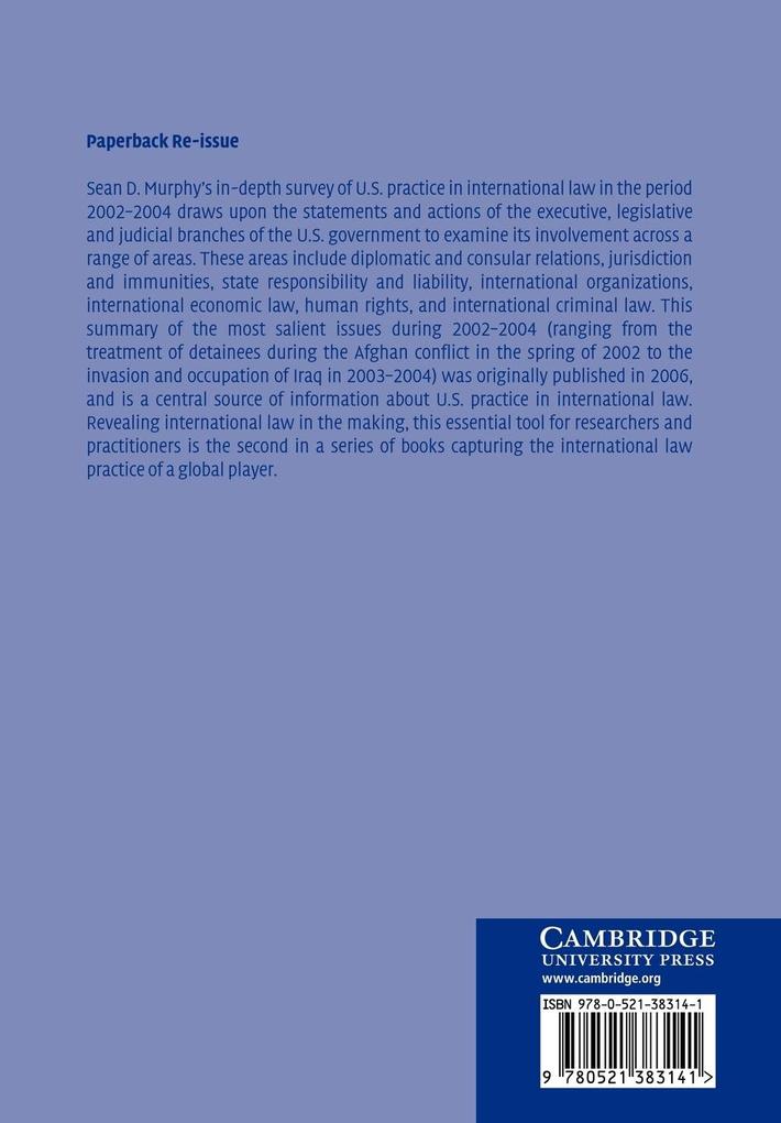 Weitere Ansicht: United States Practice in International Law | Sean D. Murphy