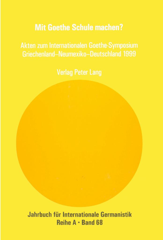 Produktbild: Mit Goethe Schule machen?