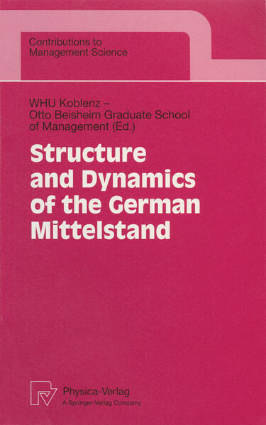 Produktbild: Structure and Dynamics of the German Mittelstand