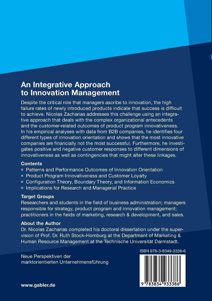 Weitere Ansicht: An Integrative Approach to Innovation Management | Nicolas Zacharias