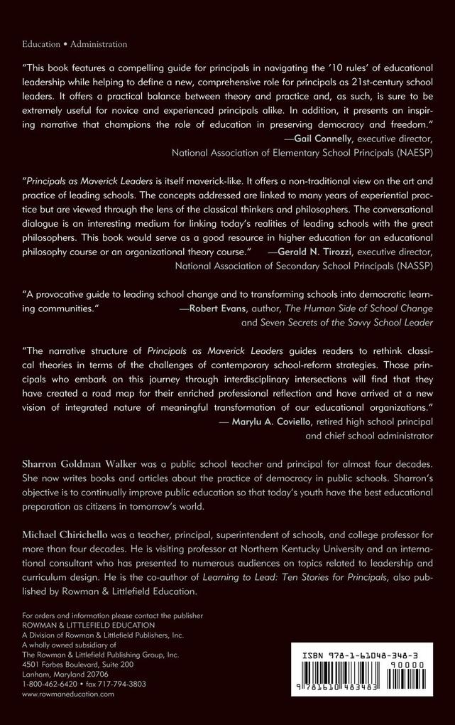 Weitere Ansicht: Principals as Maverick Leaders | Michael Chirichello, Sharron Goldman Walker