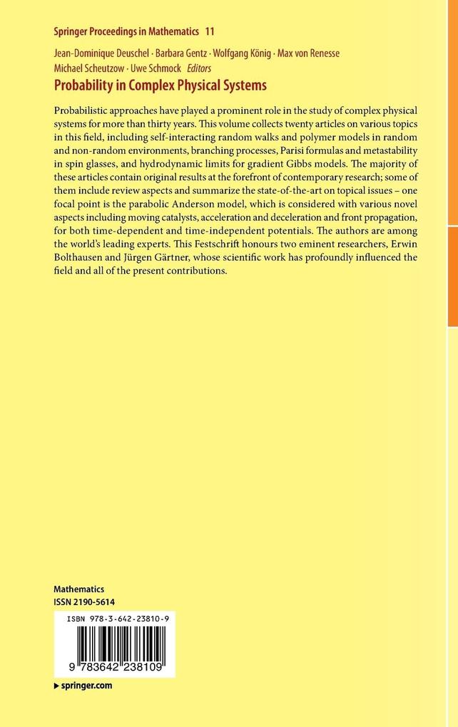 Weitere Ansicht: Probability in Complex Physical Systems