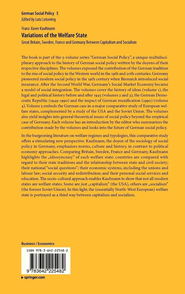Weitere Ansicht: Variations of the Welfare State | Franz-Xaver Kaufmann