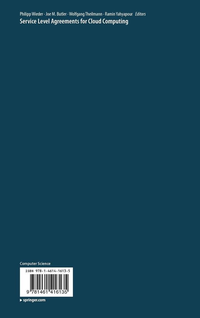 Weitere Ansicht: Service Level Agreements for Cloud Computing