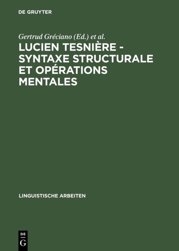 Produktbild: Lucien Tesnière - Syntaxe structurale et opérations mentales