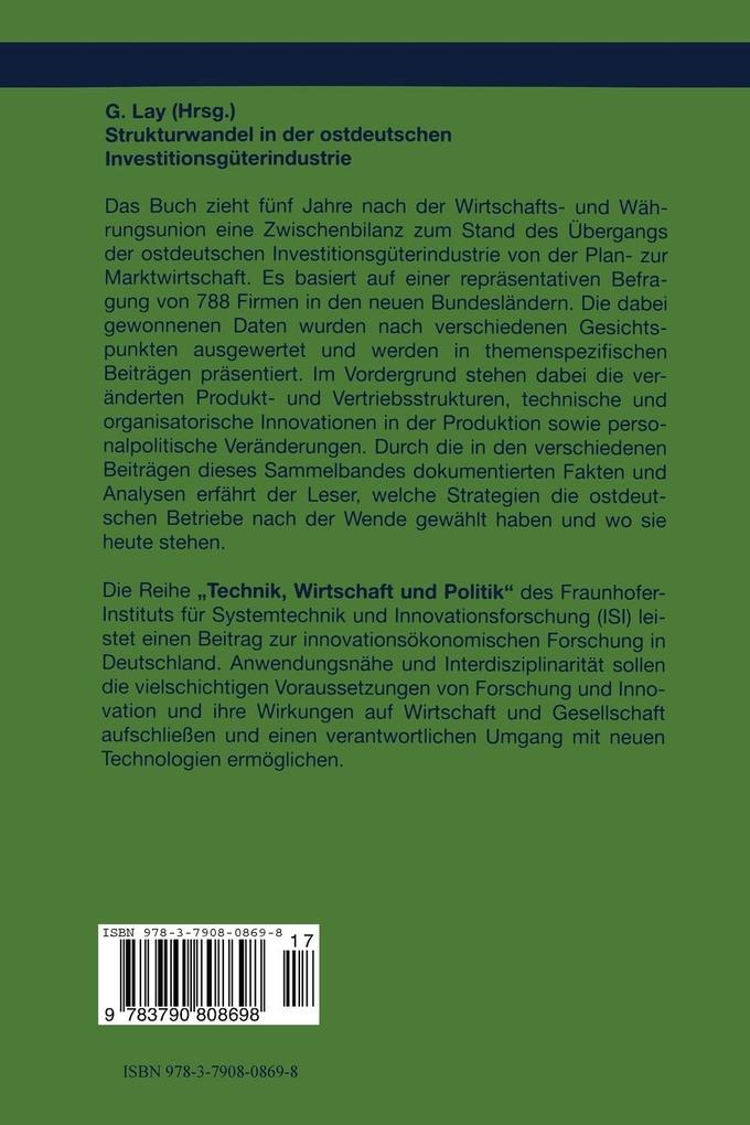 Weitere Ansicht: Strukturwandel in der ostdeutschen Investitionsgüterindustrie | Gunter Lay