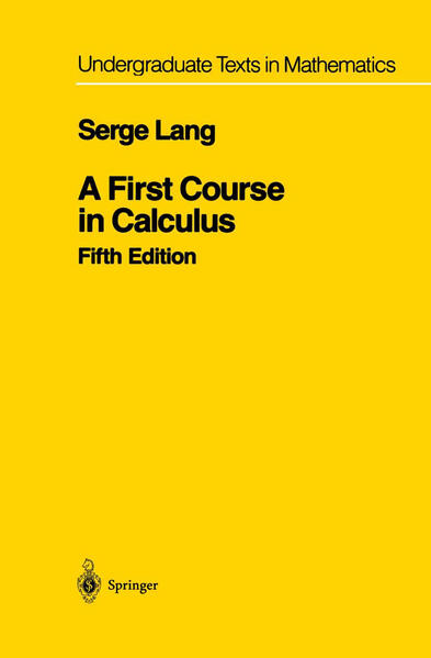 Produktbild: A First Course in Calculus | Serge Lang