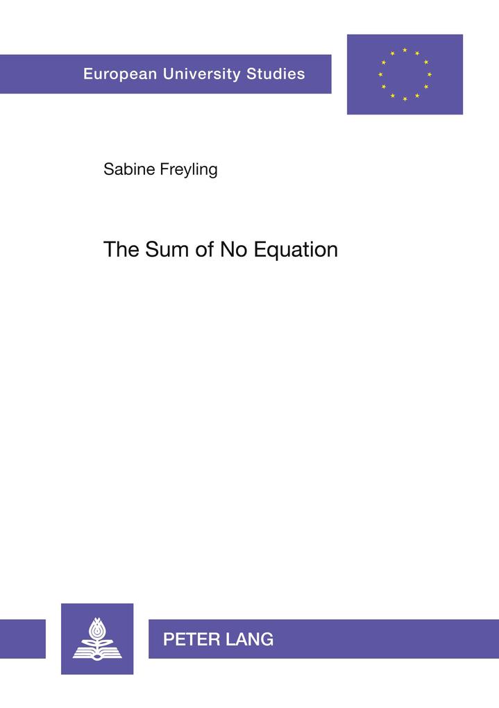 Produktbild: The Sum of No Equation | Sabine Freyling