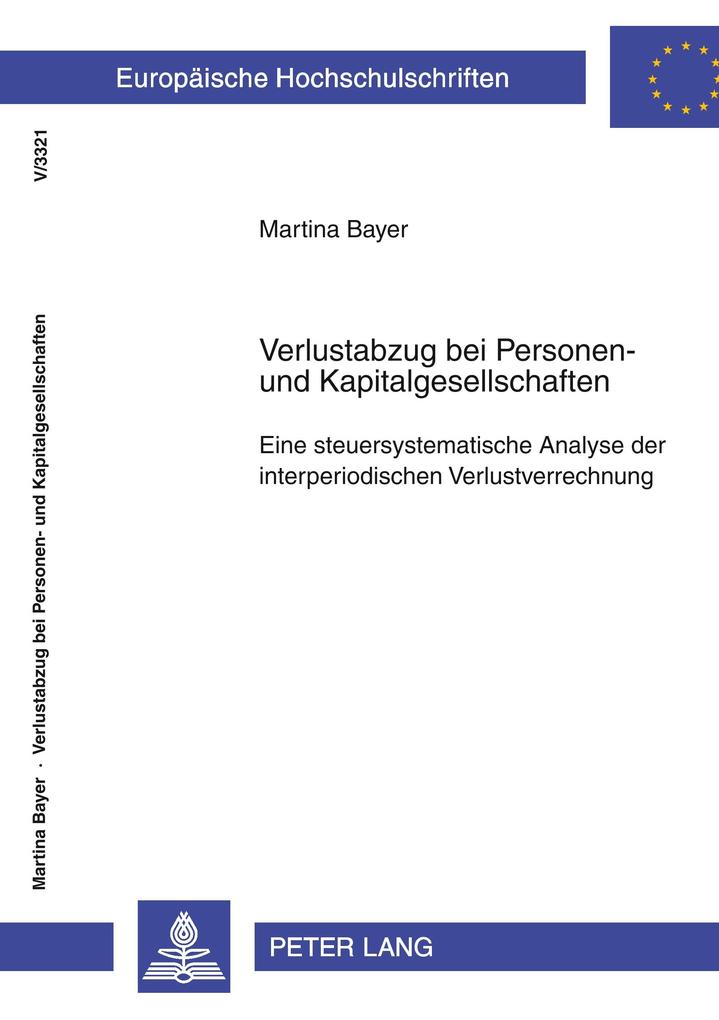 Produktbild: Verlustabzug bei Personen- und Kapitalgesellschaften | Martina Bayer