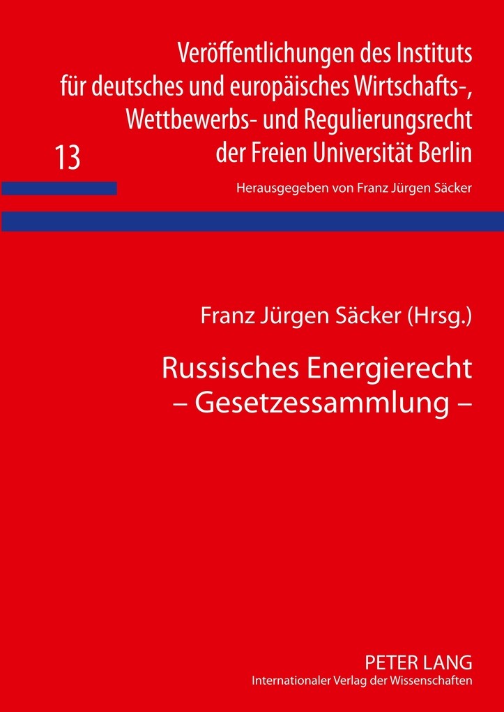 Produktbild: Russisches Energierecht - Gesetzessammlung