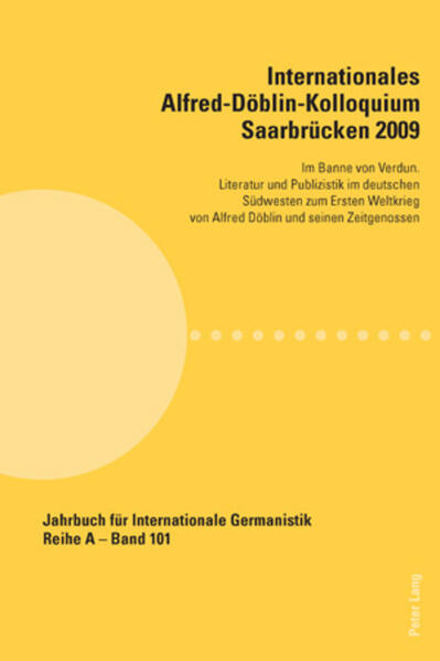 Produktbild: Internationales Alfred-Döblin-Kolloquium Saarbrücken 2009