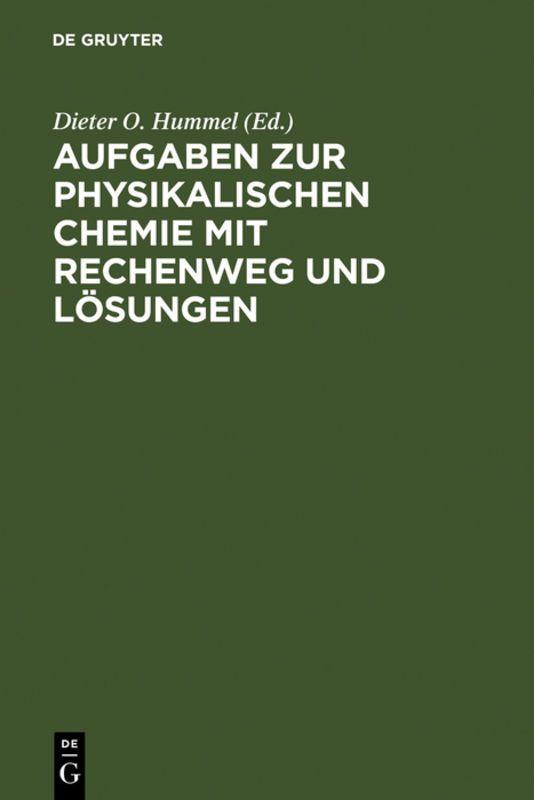 Produktbild: Aufgaben zur Physikalischen Chemie mit Rechenweg und Lösungen
