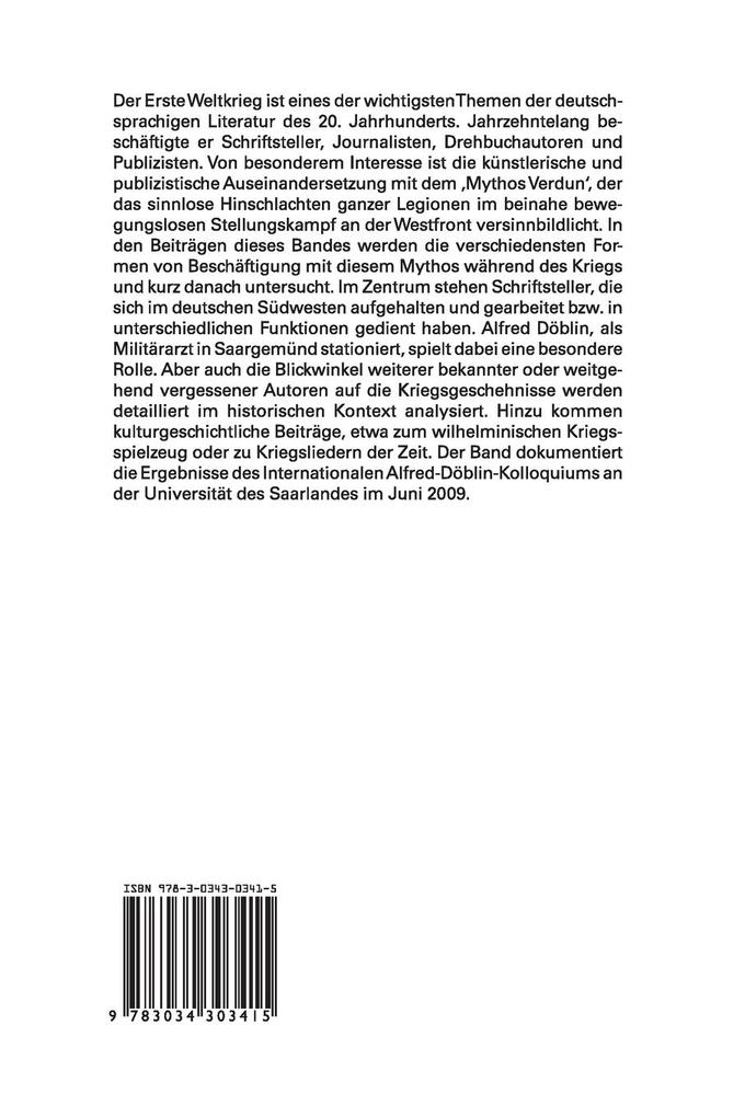 Weitere Ansicht: Internationales Alfred-Döblin-Kolloquium Saarbrücken 2009