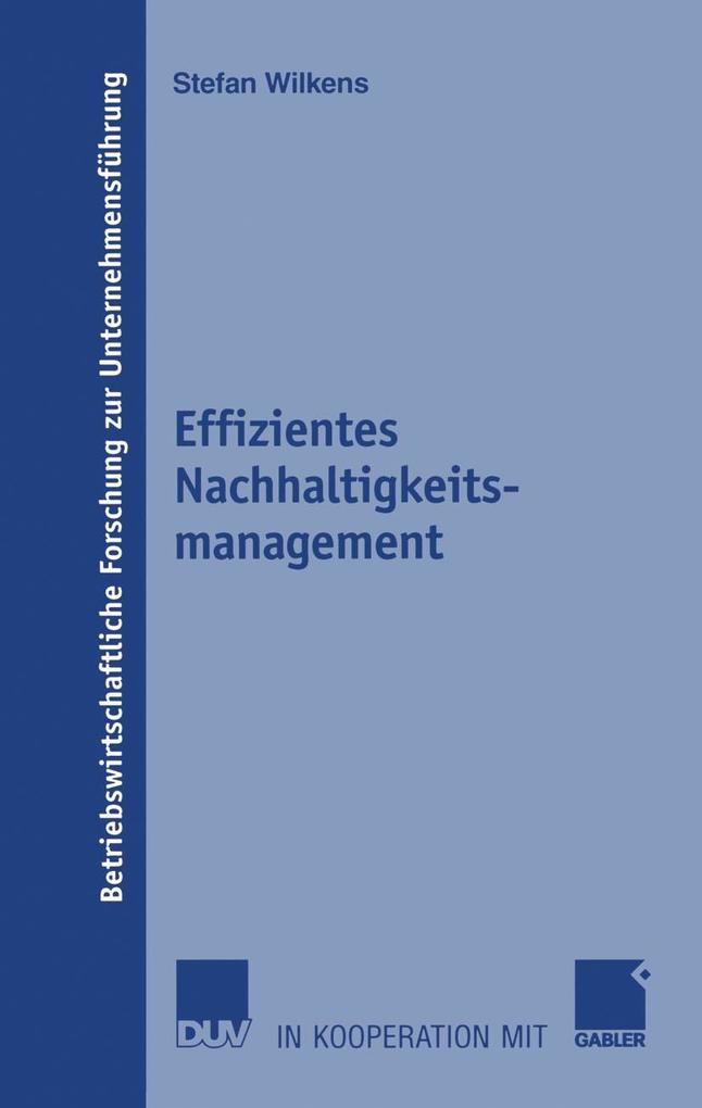 Produktbild: Effizientes Nachhaltigkeitsmanagement | Stefan Wilkens