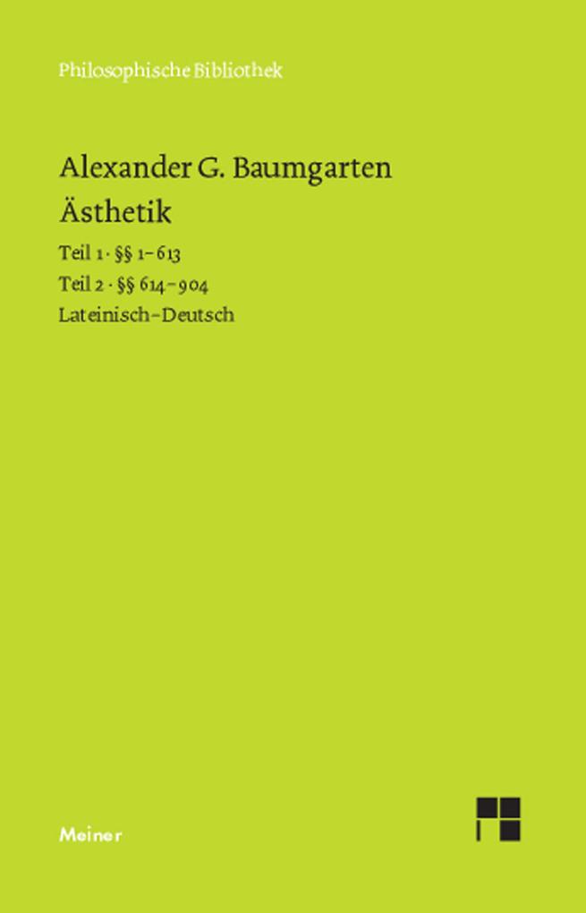 Produktbild: Ästhetik | Alexander Gottlieb Baumgarten
