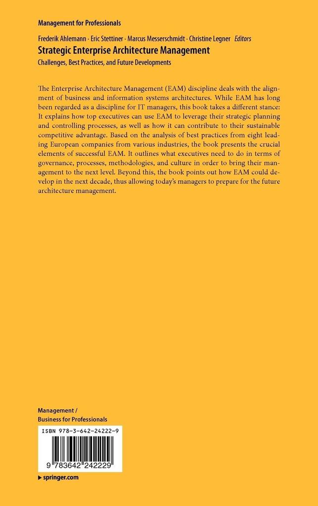 Weitere Ansicht: Strategic Enterprise Architecture Management