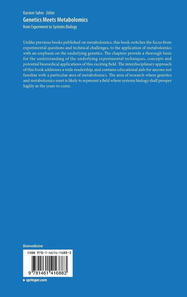 Weitere Ansicht: Genetics Meets Metabolomics
