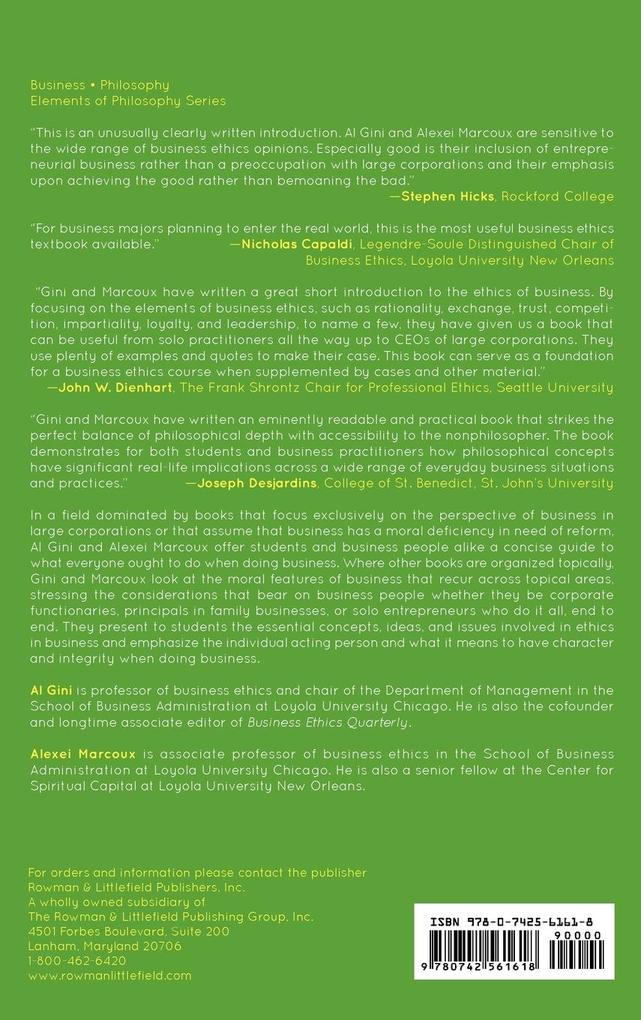Weitere Ansicht: Ethics of Business | Al Gini, Alexei Marcoux