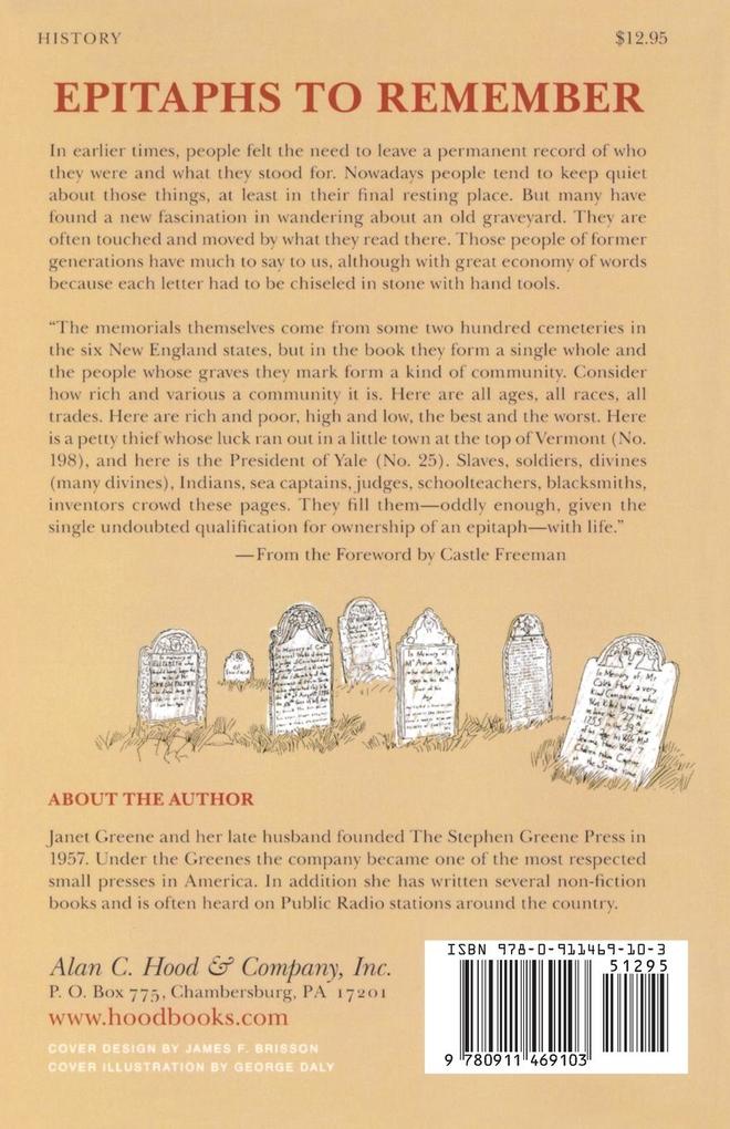 Weitere Ansicht: Epitaphs to Remember | Janet Greene