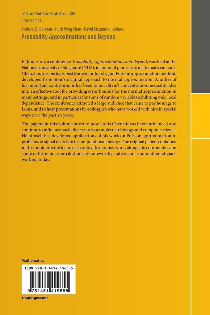Weitere Ansicht: Probability Approximations and Beyond