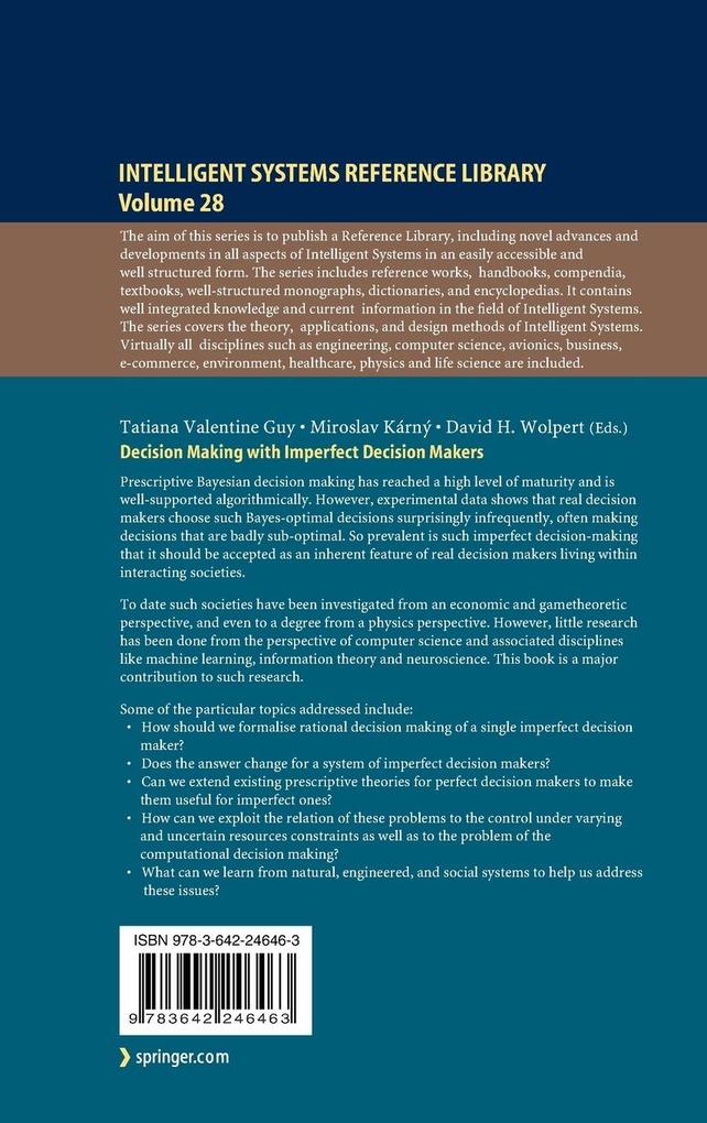 Weitere Ansicht: Decision Making with Imperfect Decision Makers