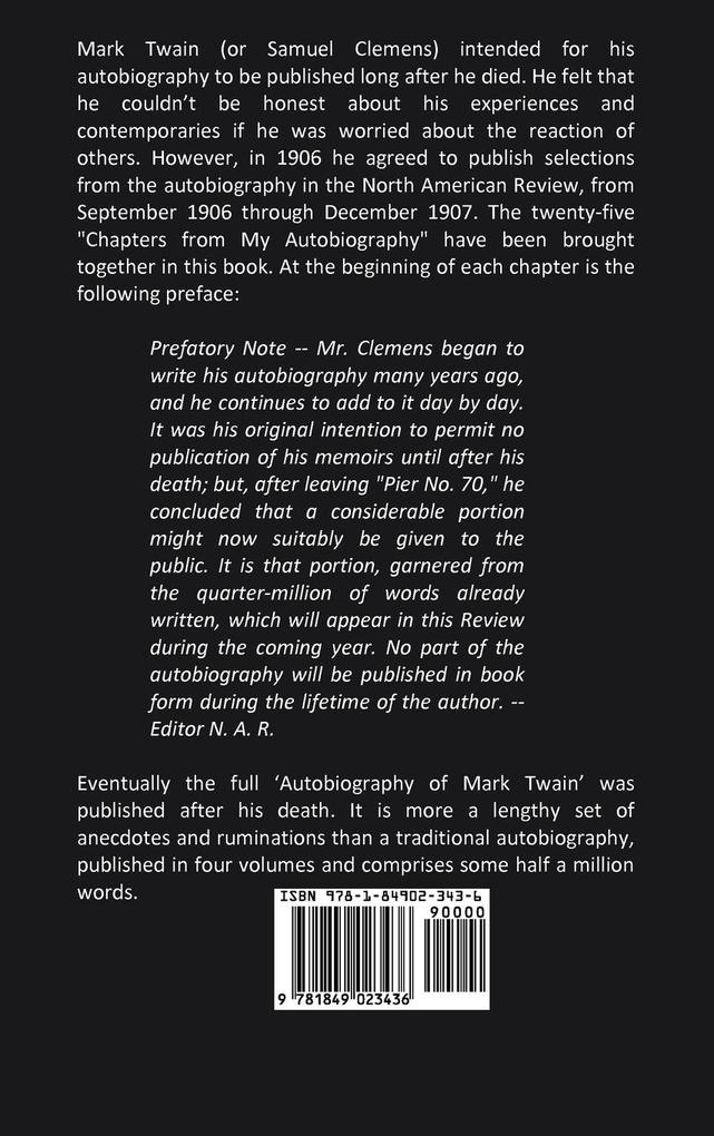 Weitere Ansicht: Chapters from My Autobiography | Mark Twain