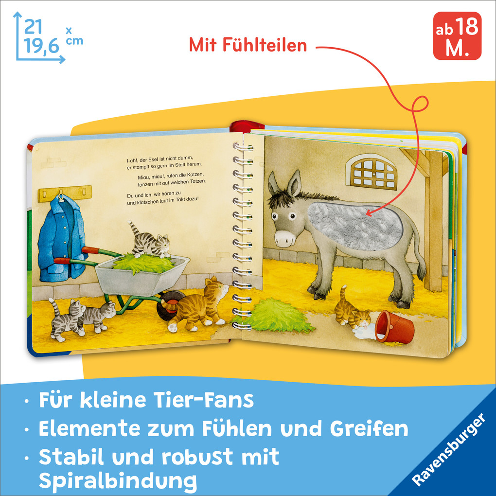 Weitere Ansicht: Mein erstes großes Tier-Fühlbuch | Sandra Grimm