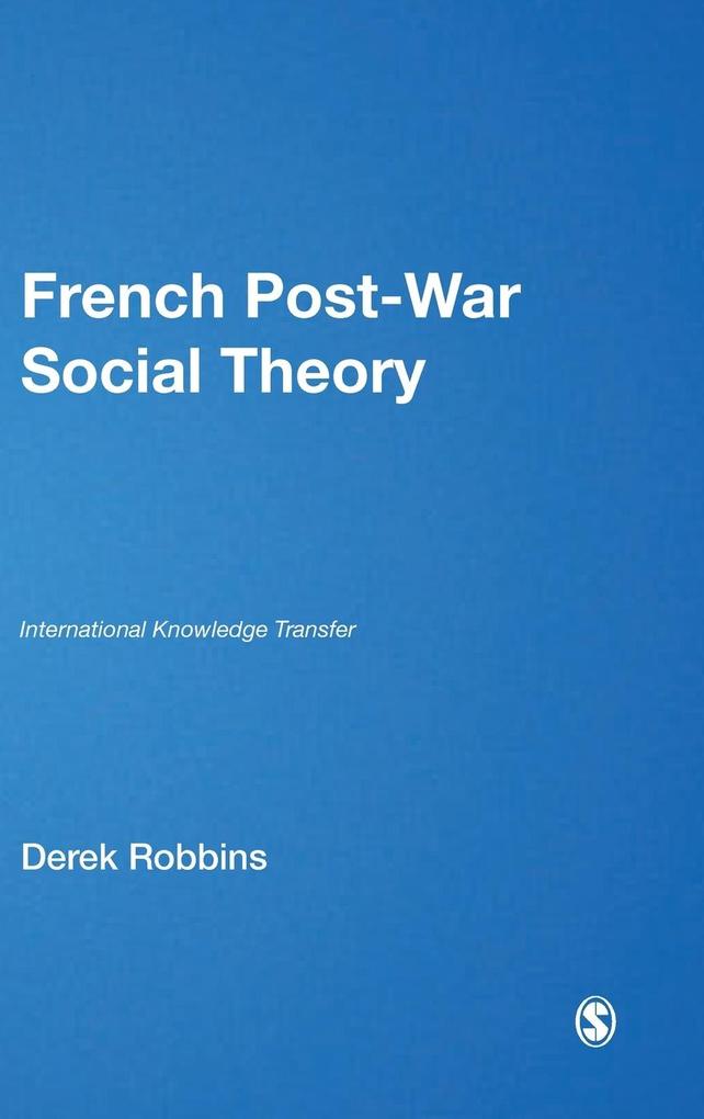 Produktbild: French Post-War Social Theory | Derek Robbins