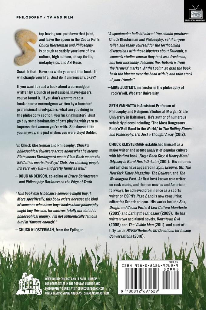 Weitere Ansicht: Chuck Klosterman and Philosophy