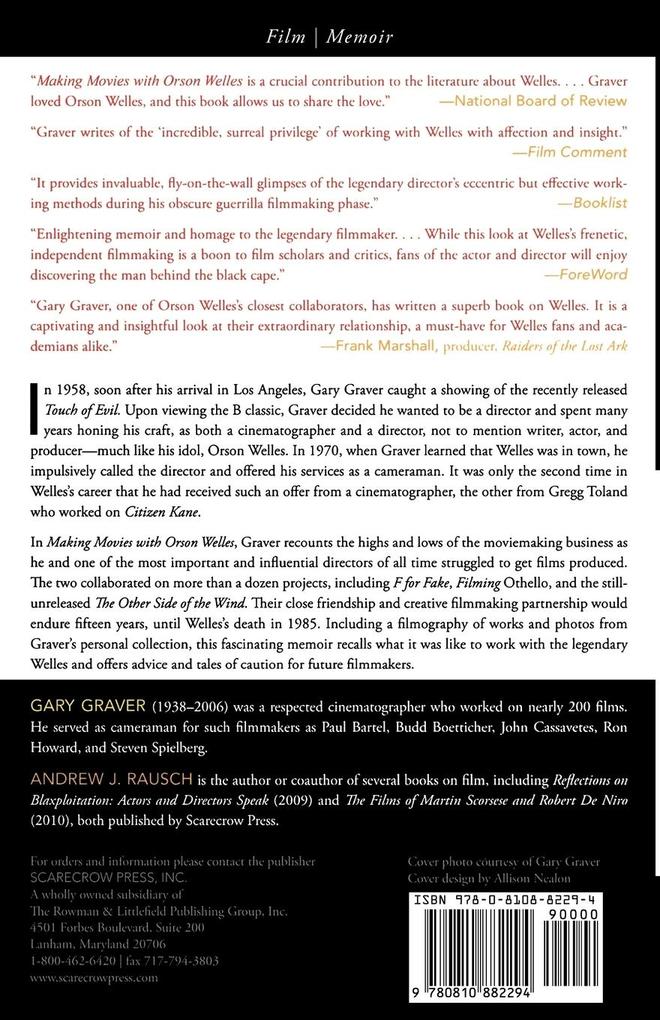 Weitere Ansicht: Making Movies with Orson Welles | Gary Graver