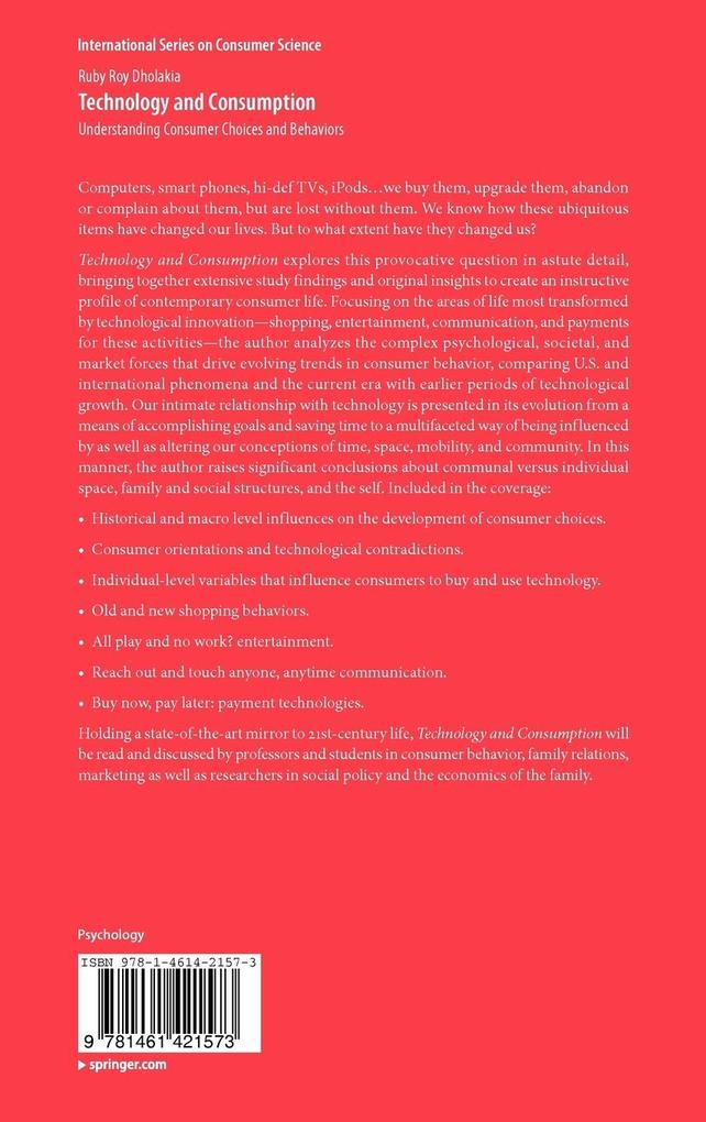 Weitere Ansicht: Technology and Consumption | Ruby Roy Dholakia