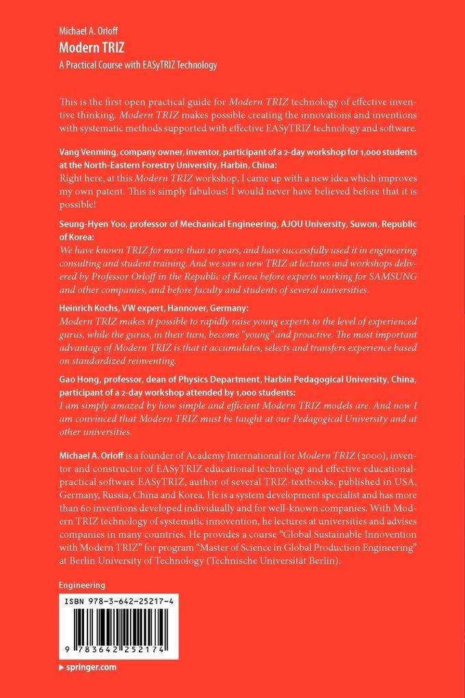 Weitere Ansicht: Modern TRIZ | Michael A. Orloff