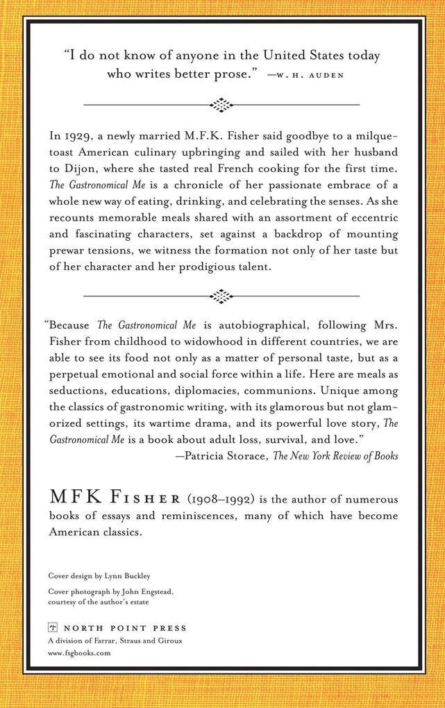 Weitere Ansicht: The Gastronomical Me | M F K Fisher