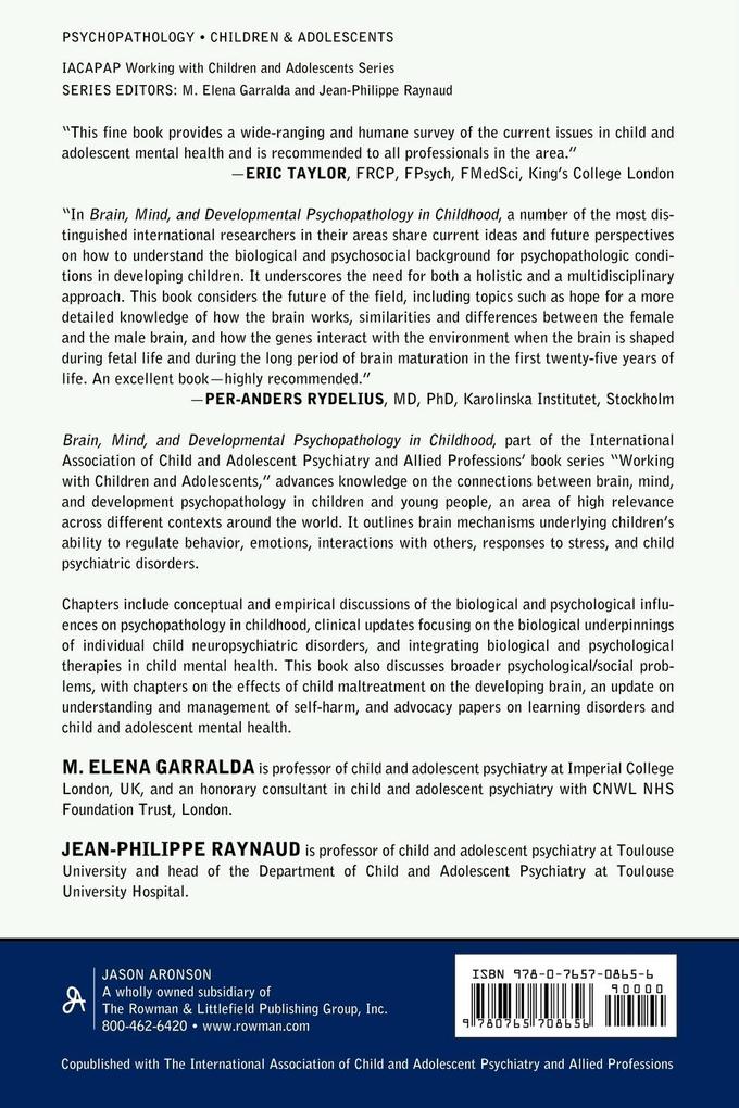 Weitere Ansicht: Brain, Mind, and Developmental Psychopathology in Childhood