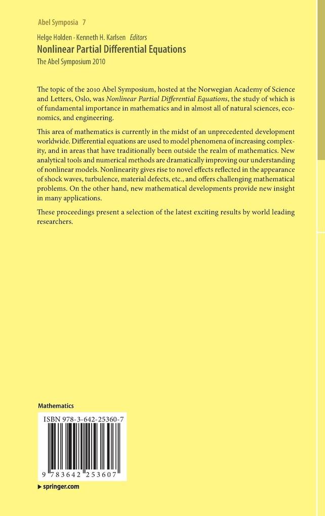 Weitere Ansicht: Nonlinear Partial Differential Equations