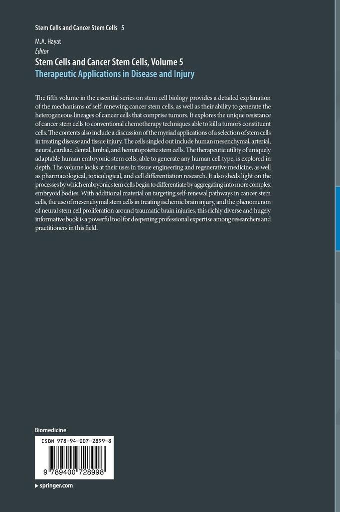 Weitere Ansicht: Stem Cells and Cancer Stem Cells, Volume 5